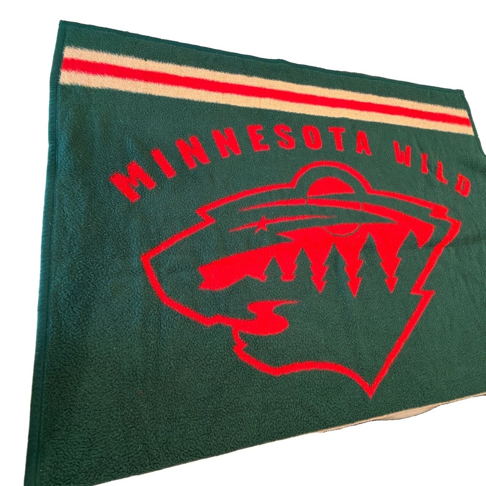 Minnesota MN Wild NHL Hockey Team Biederlack Stadium Lap Throw Blanket 48" x 54"
